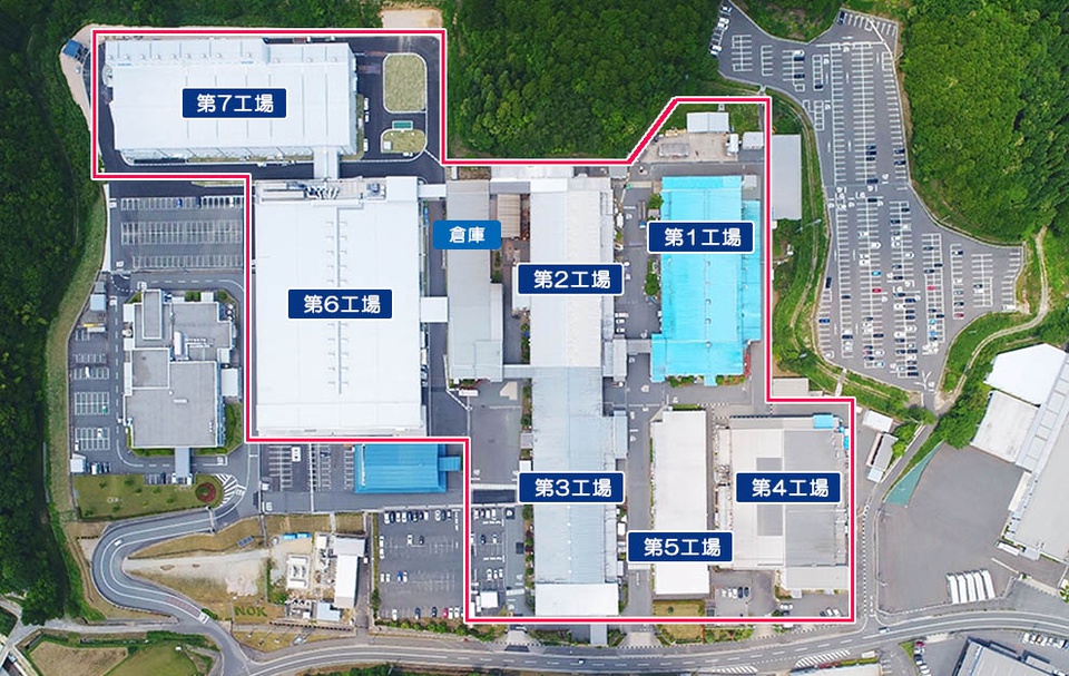 TVC株式会社空撮画像による工場の配置図